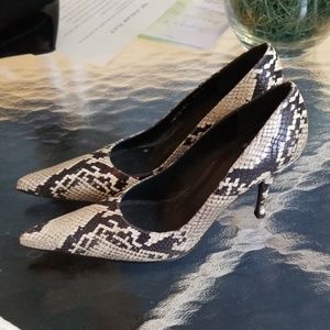 Stuart Weitzman snake skin heels